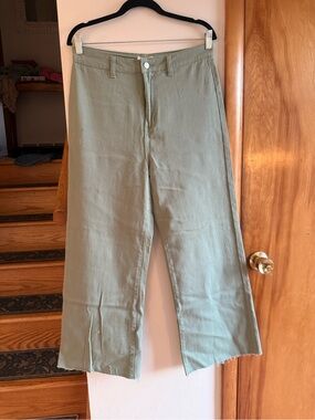 Annie Olive Green Boot Cut Pants
